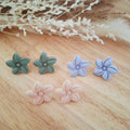 Boucles d'oreilles puces fleurs