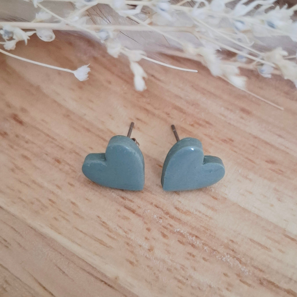 Boucles d'oreilles puces coeur