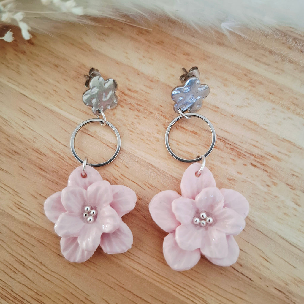 Boucles d'oreilles Hellebore