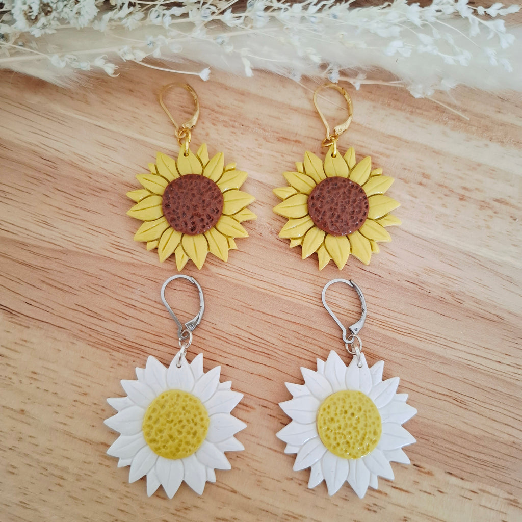 Boucles d'oreilles Marguerite, Tournesol