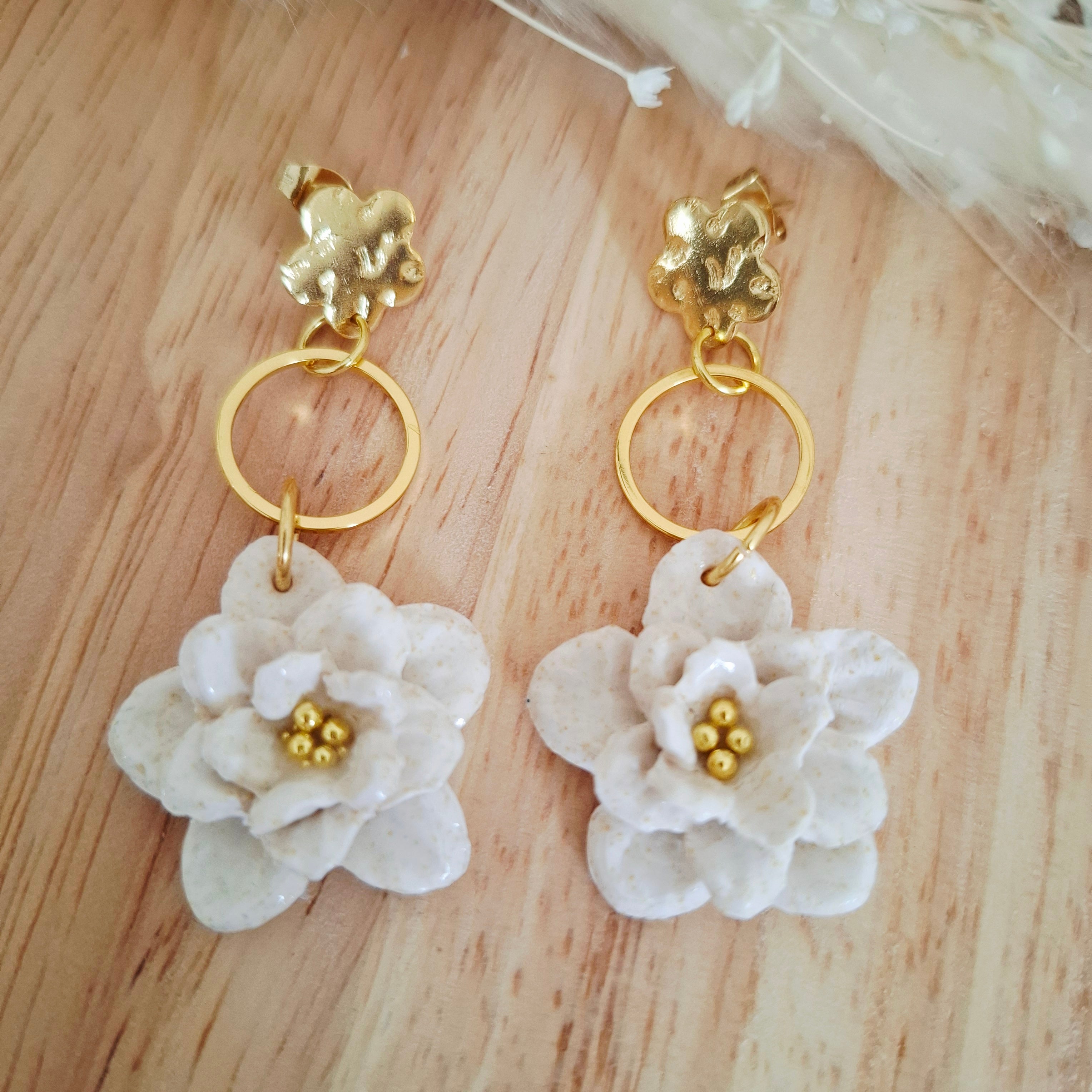 Boucles d'oreilles Hellebore