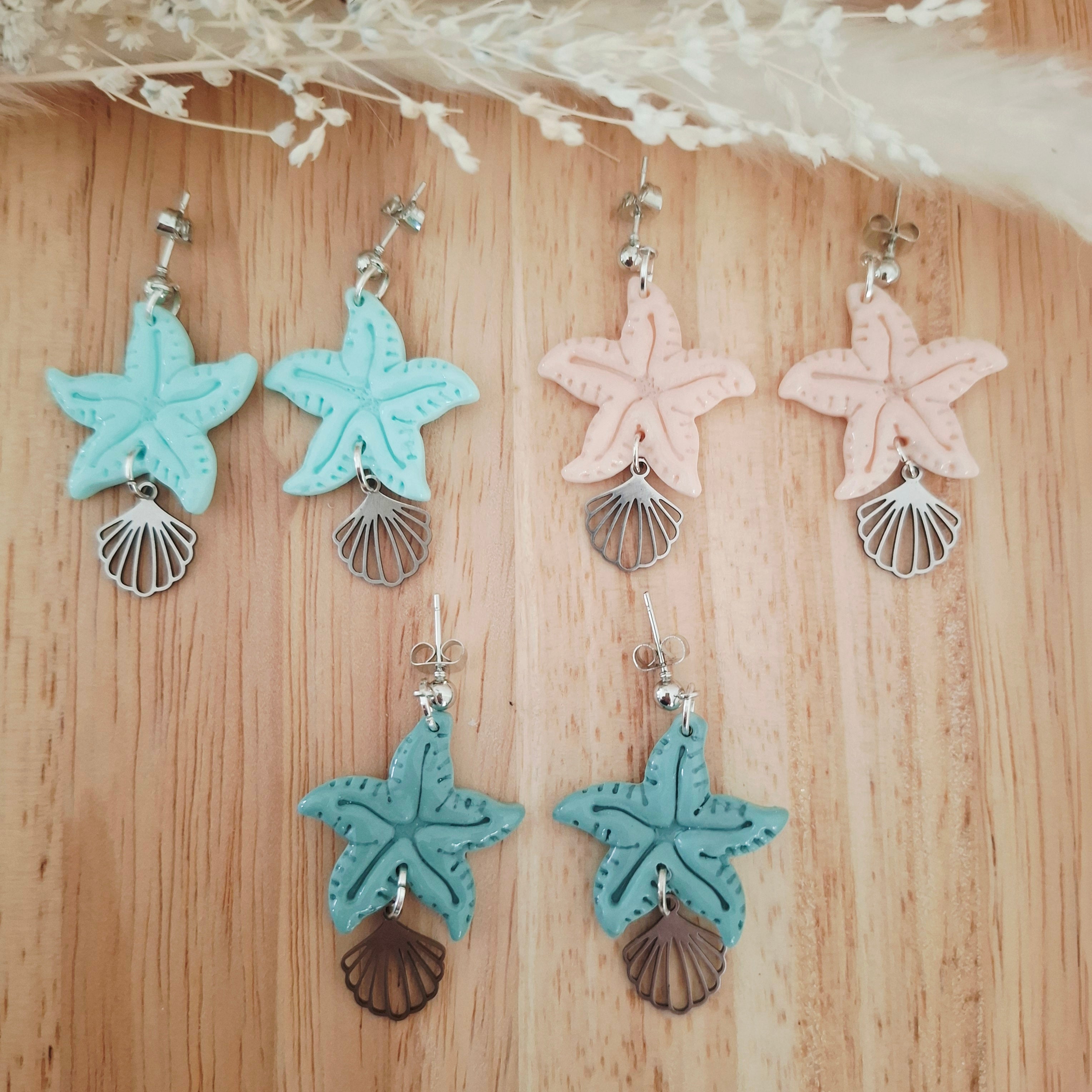 Boucles d'oreilles Etoiles  des Lagons