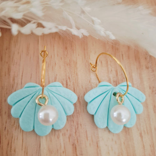 Boucles d'oreilles Coquillage et perle