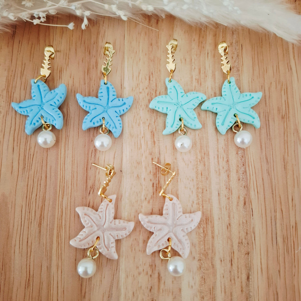 Boucles d'oreilles Etoile perlée