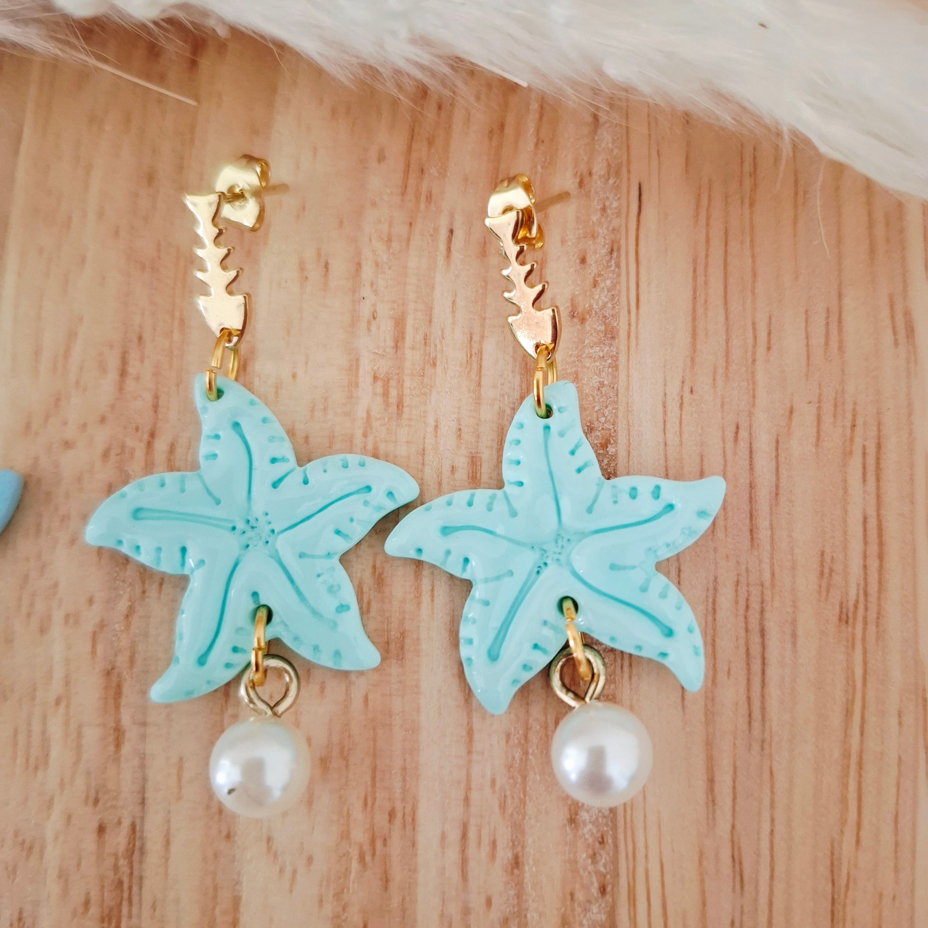 Boucles d'oreilles Etoile perlée