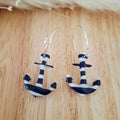 Boucles d'oreilles petite ancre marine