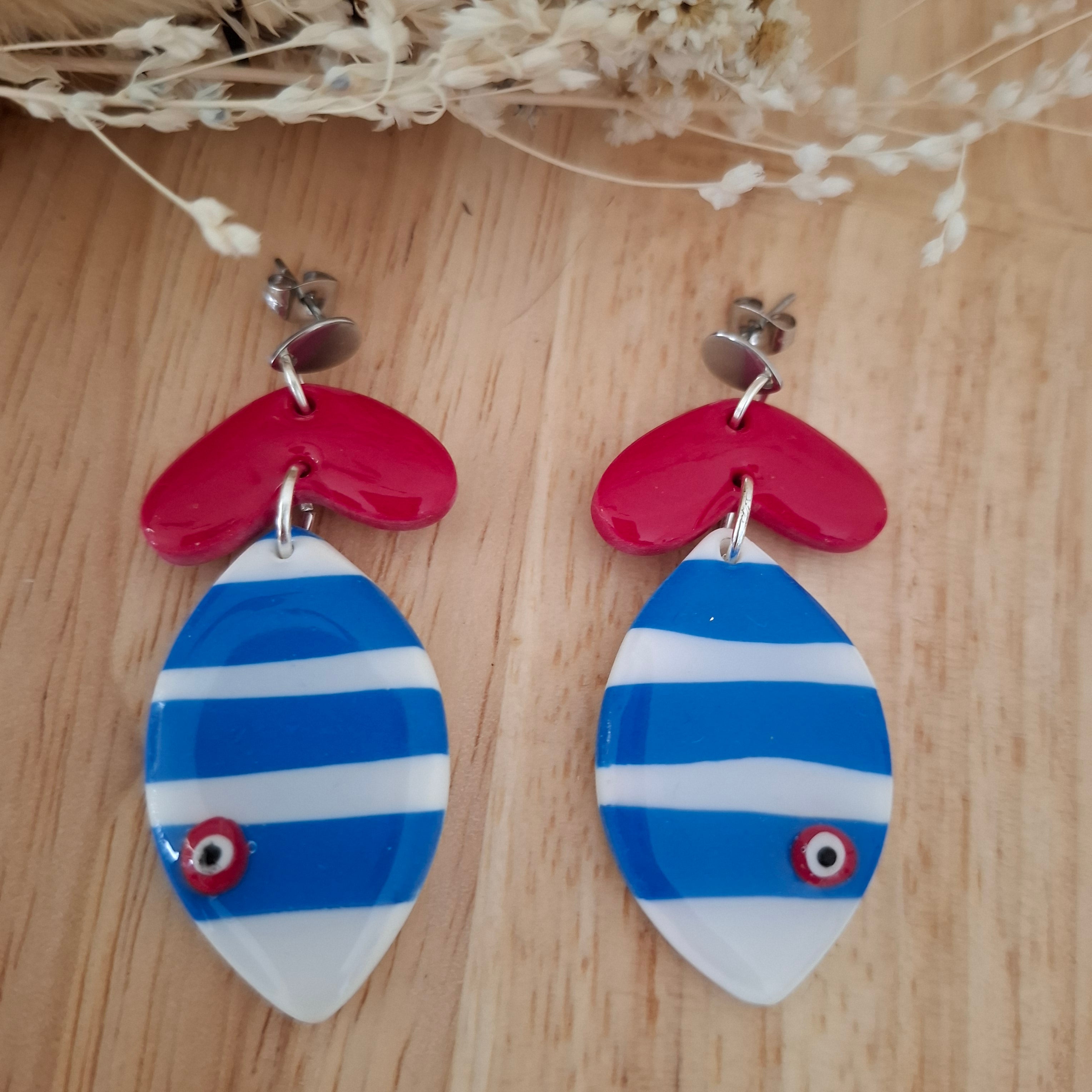 Boucles d'oreilles Poissons marins