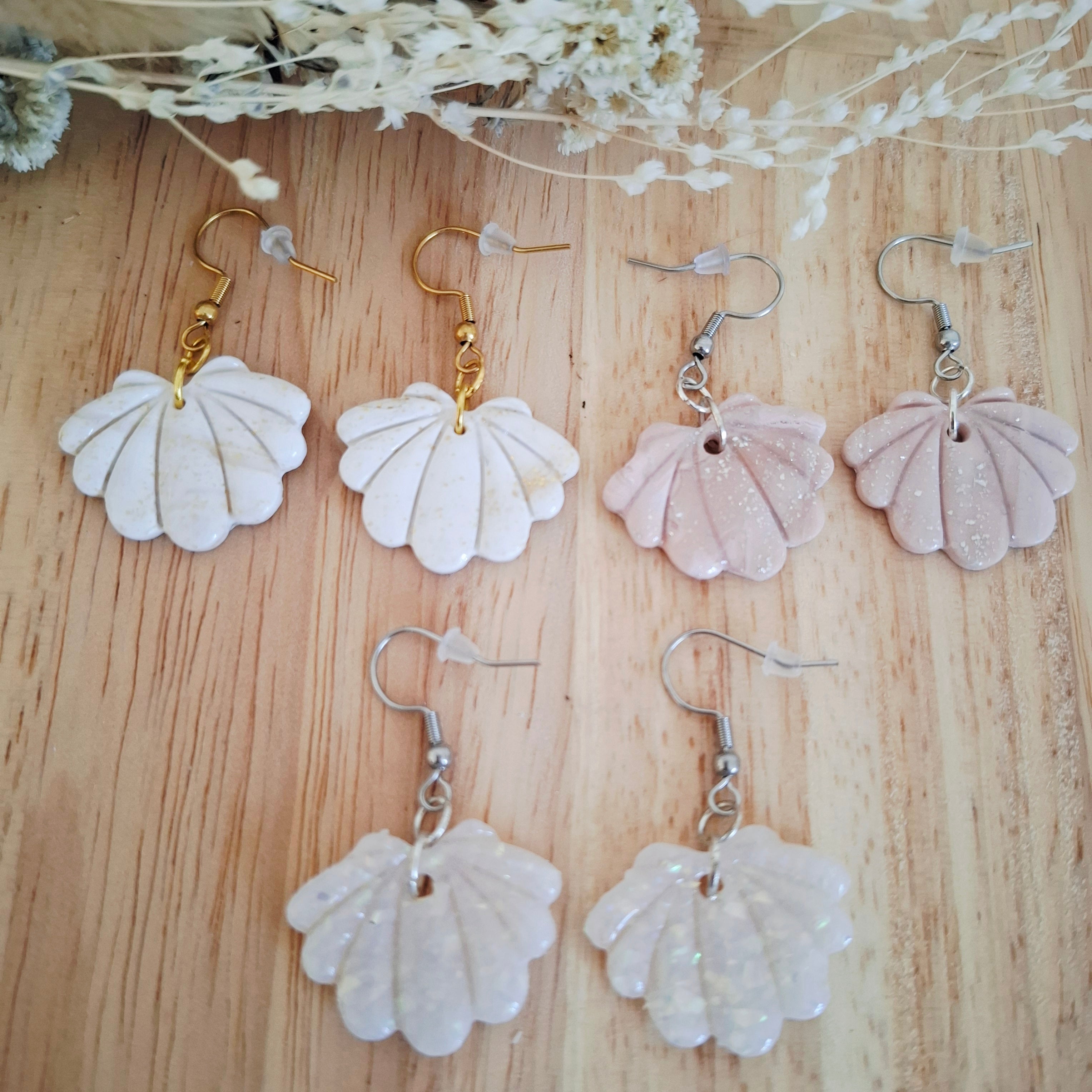 Boucles pendantes coquillage