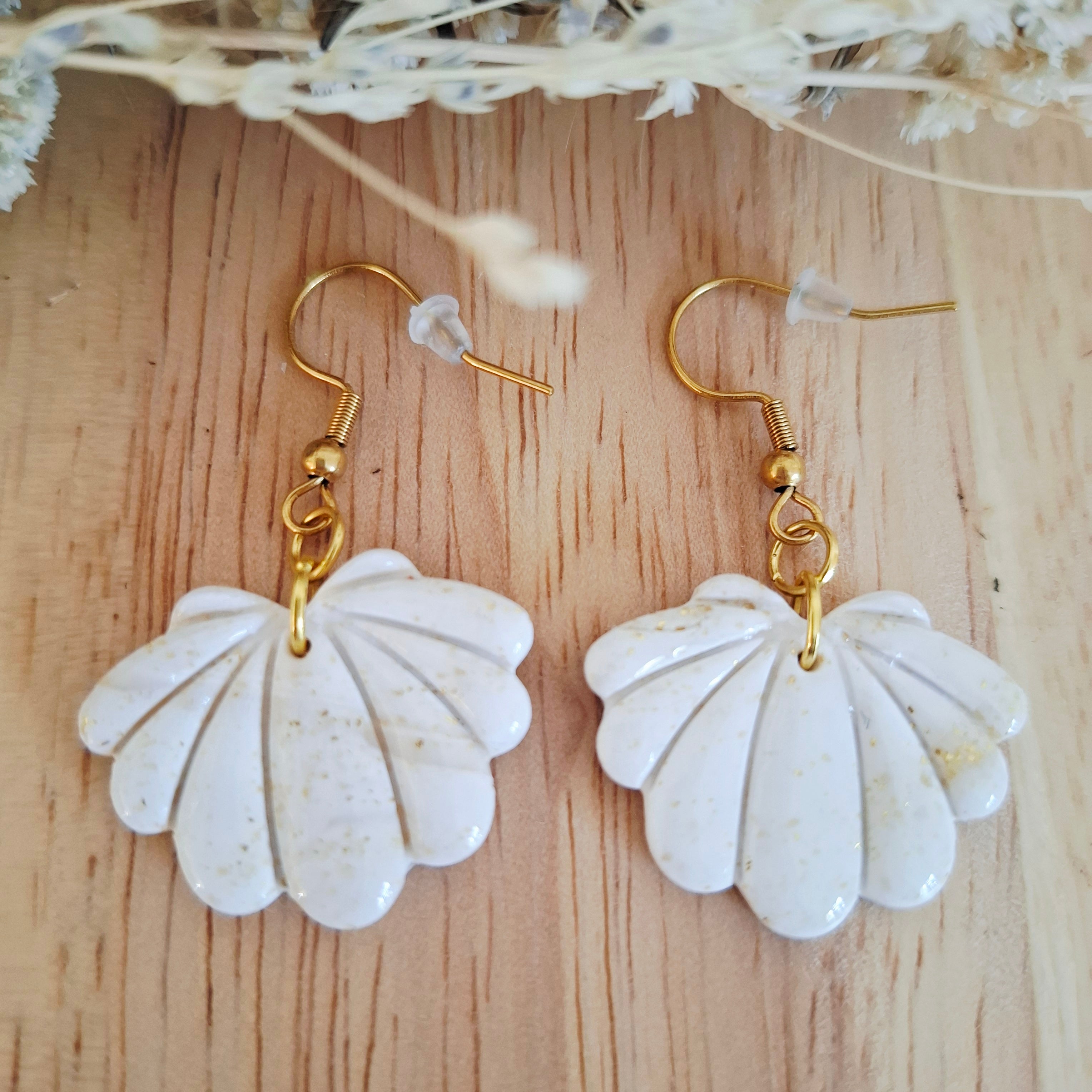 Boucles pendantes coquillage