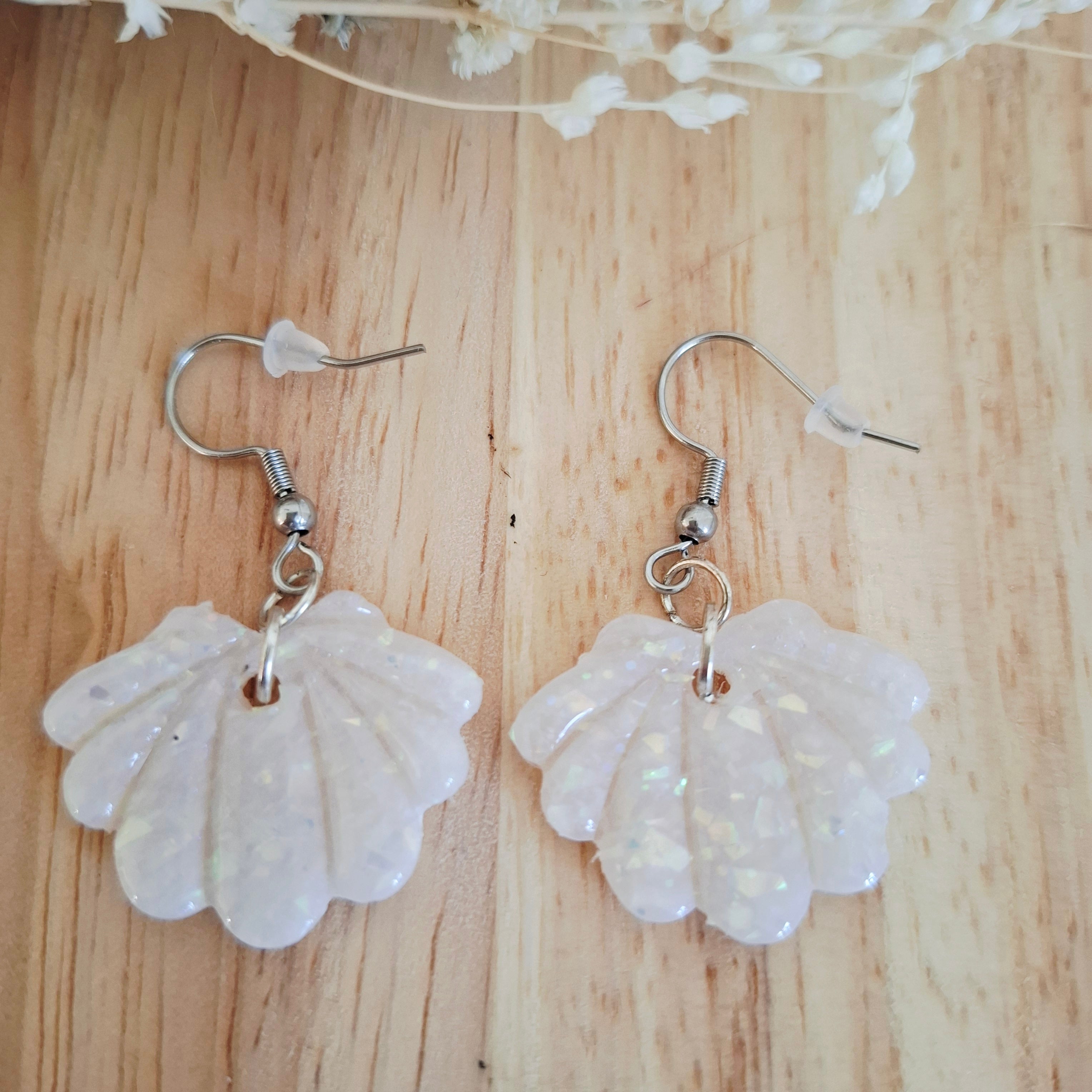 Boucles pendantes coquillage
