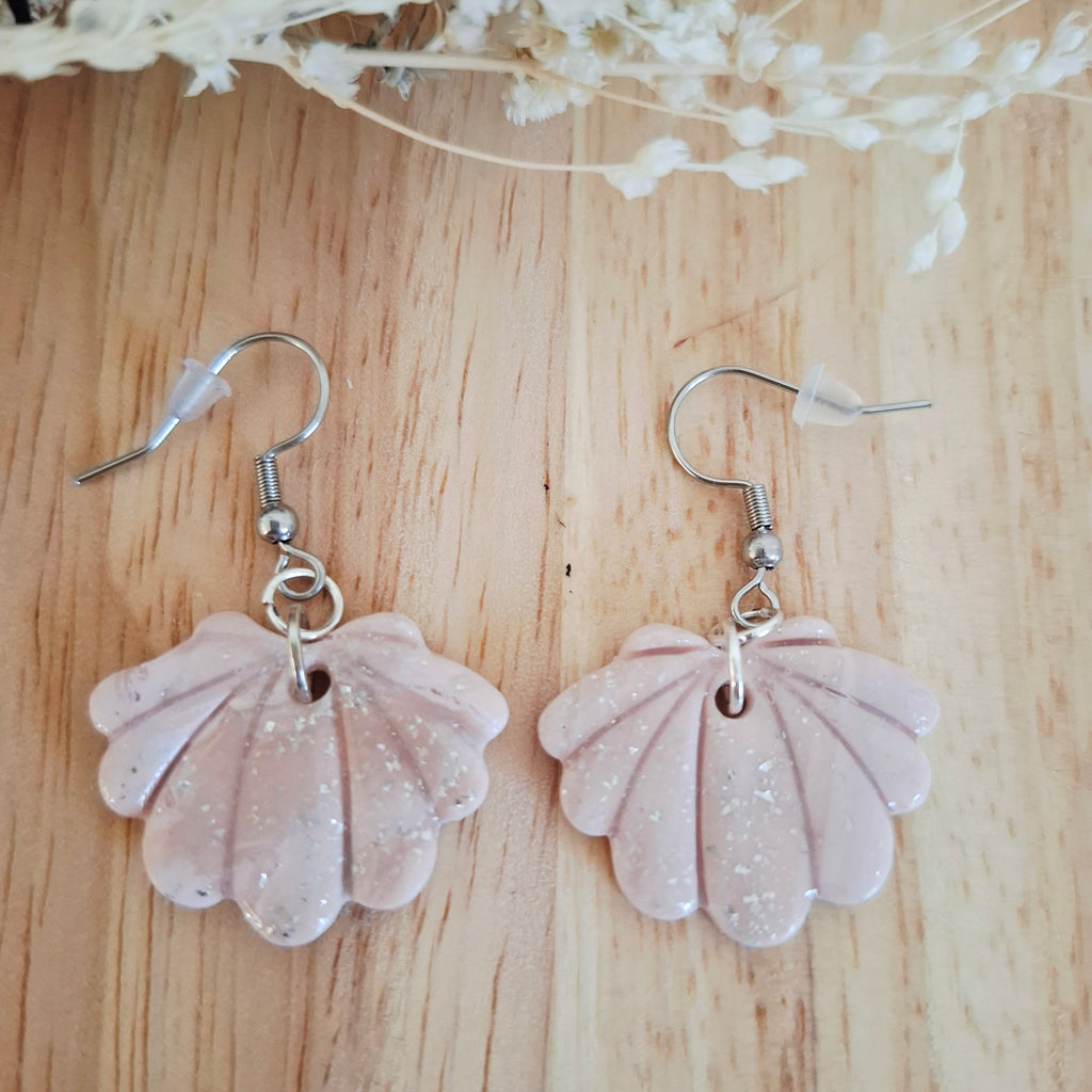 Boucles pendantes coquillage