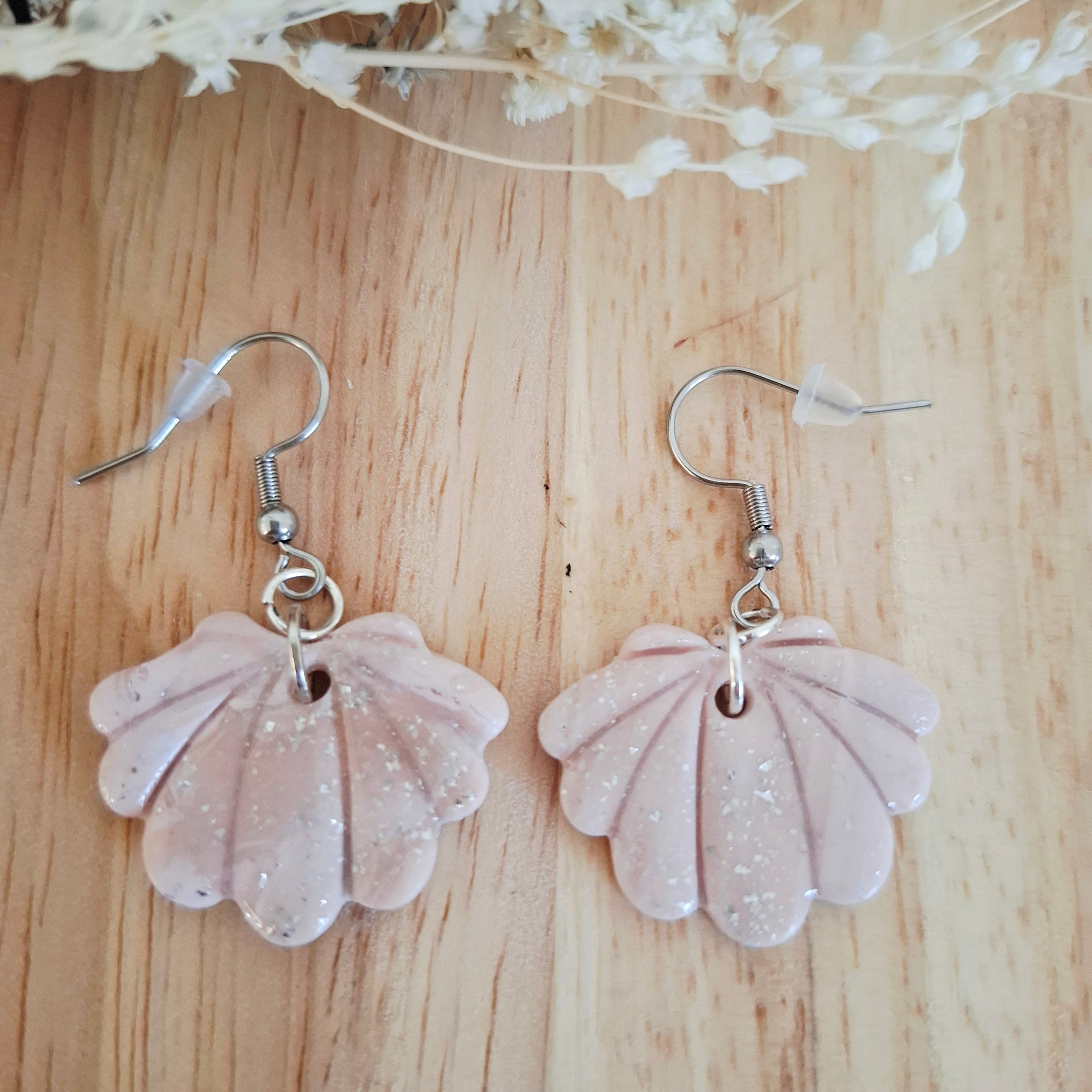Boucles pendantes coquillage