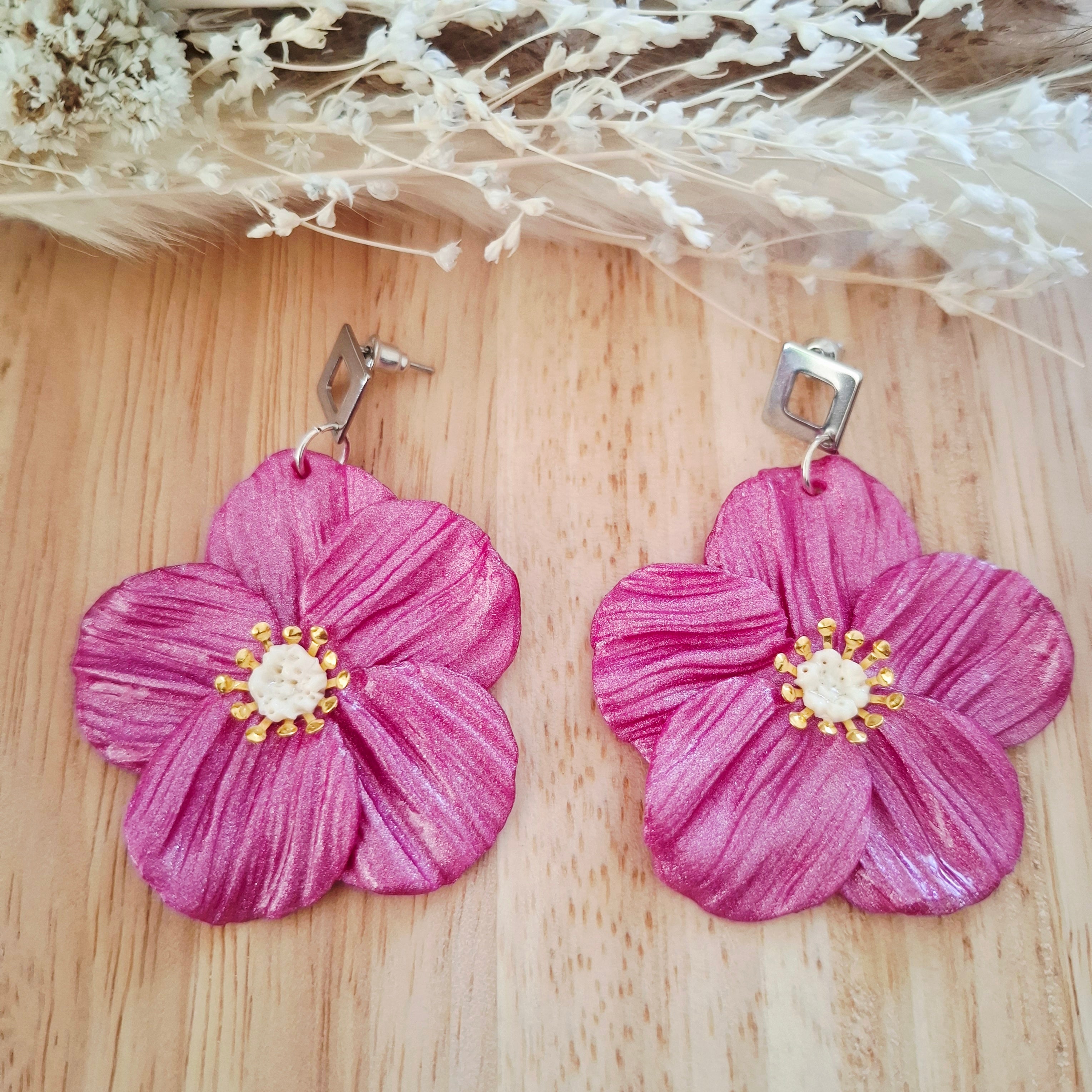 Boucles Fleurs Sculptées