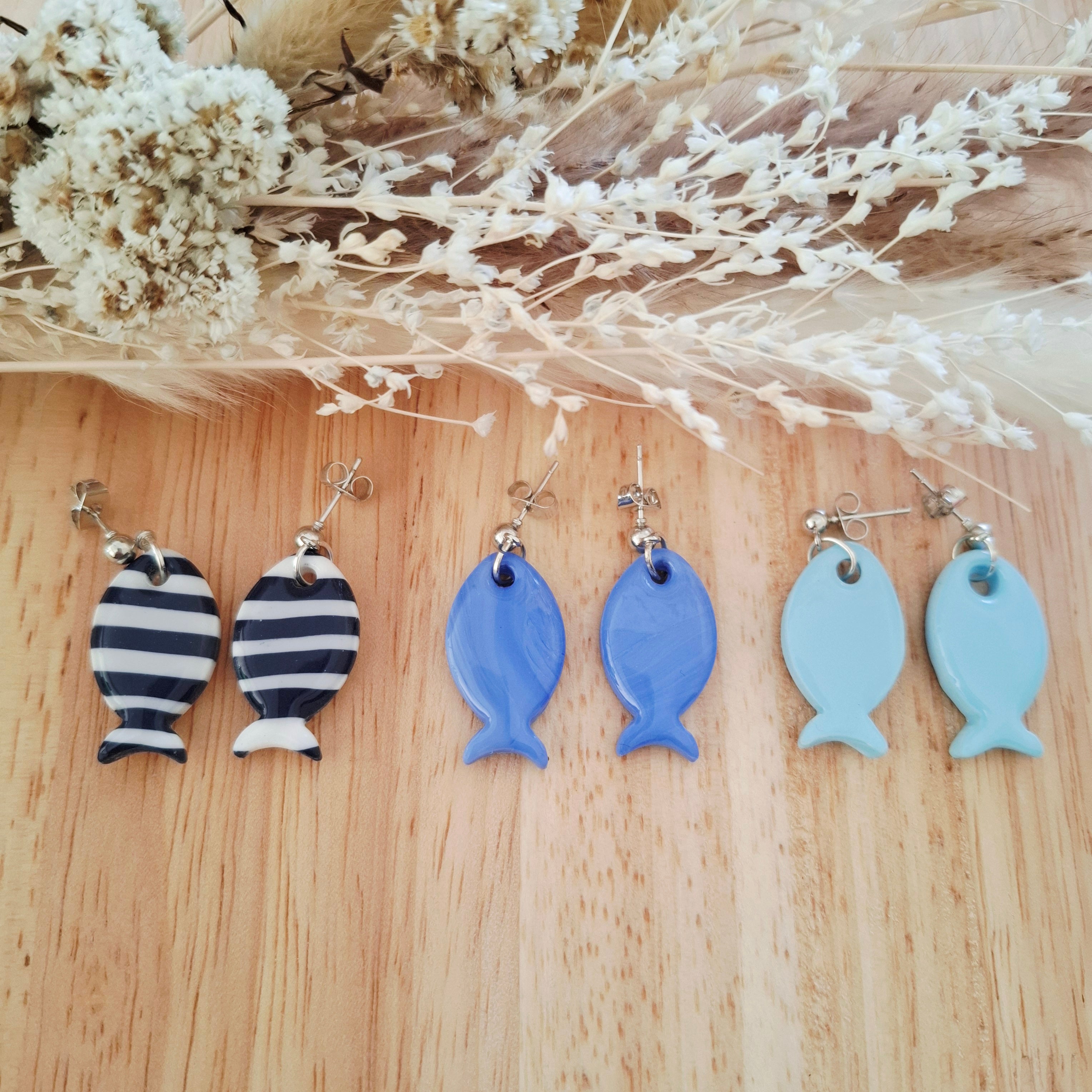 Boucles d'oreilles poisson des lagons