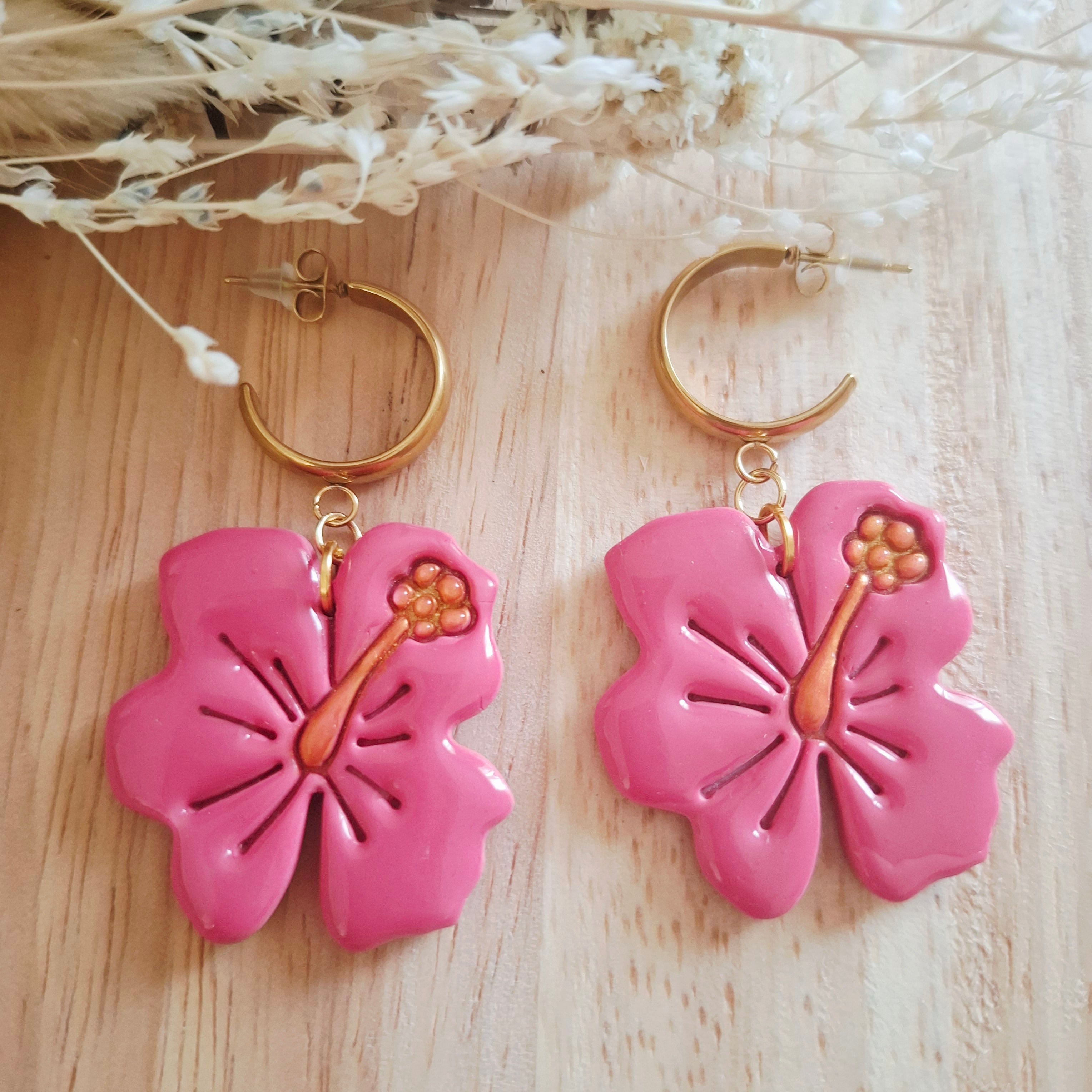 Boucles Hibiscus Mana rose