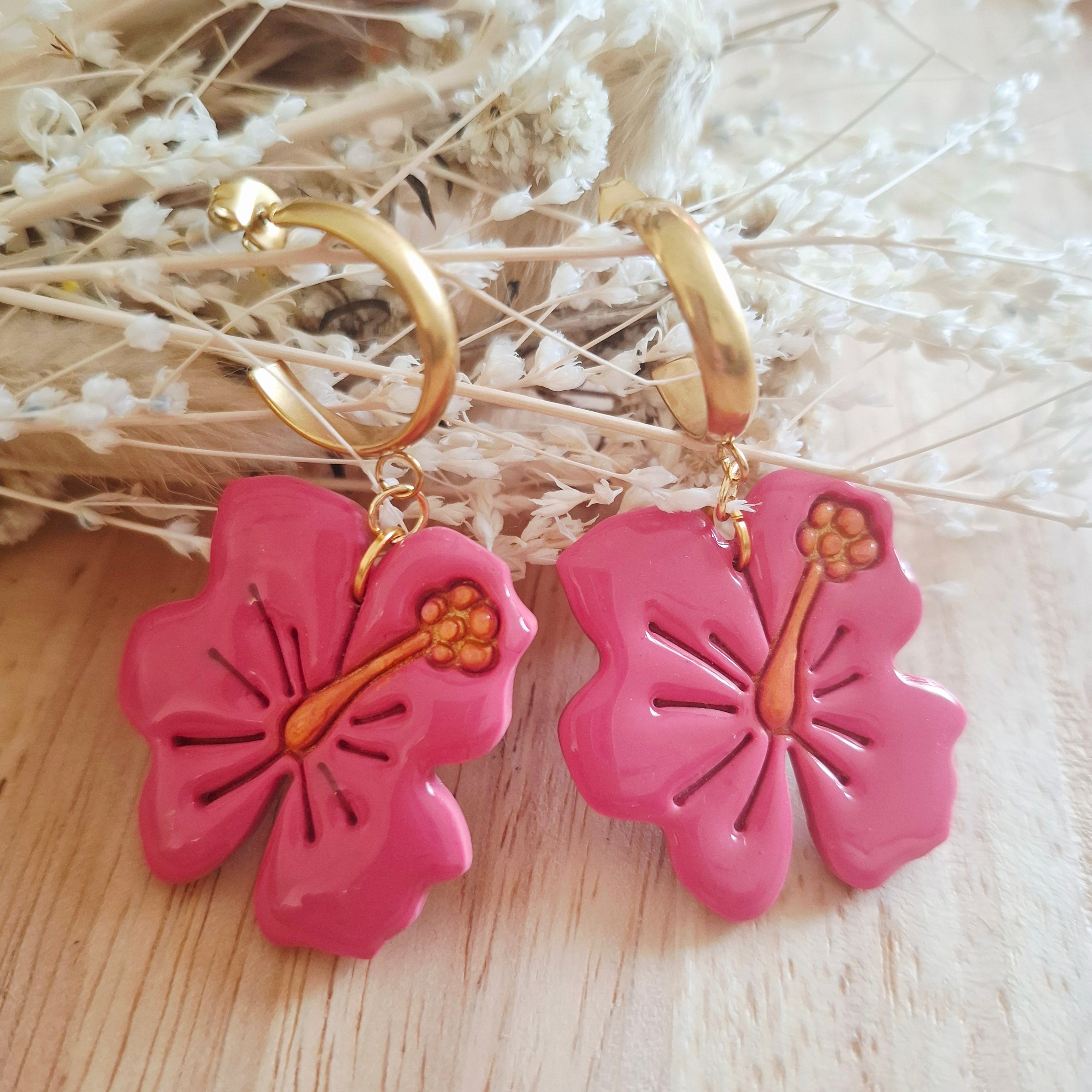 Boucles Hibiscus Mana rose