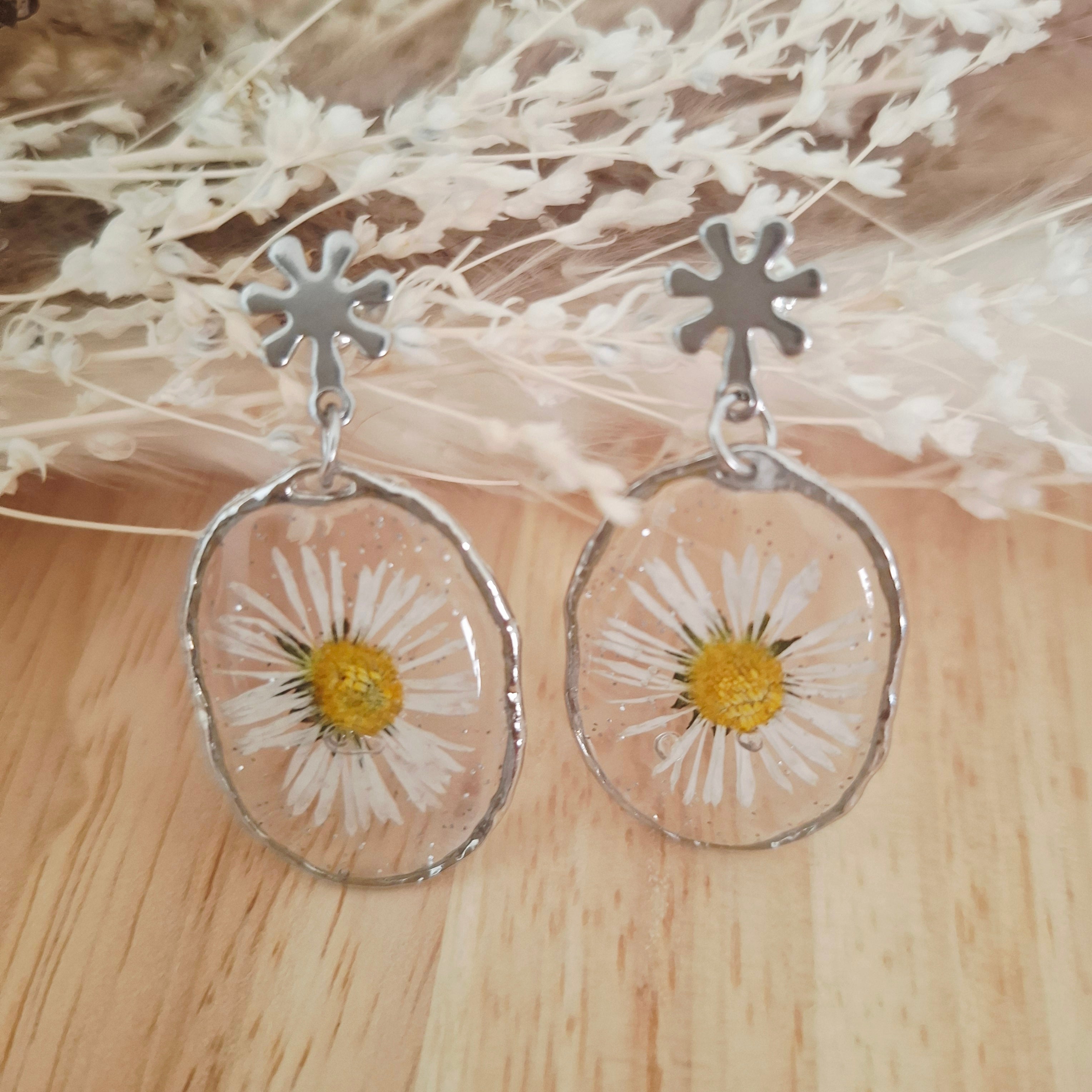 Boucles d'oreilles Pâquerettes