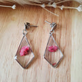 Boucles d'oreilles fleurs séchées