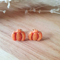 Boucles d'oreilles puces citrouilles