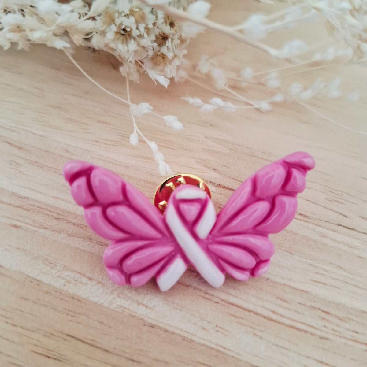 Pins Ruban rose