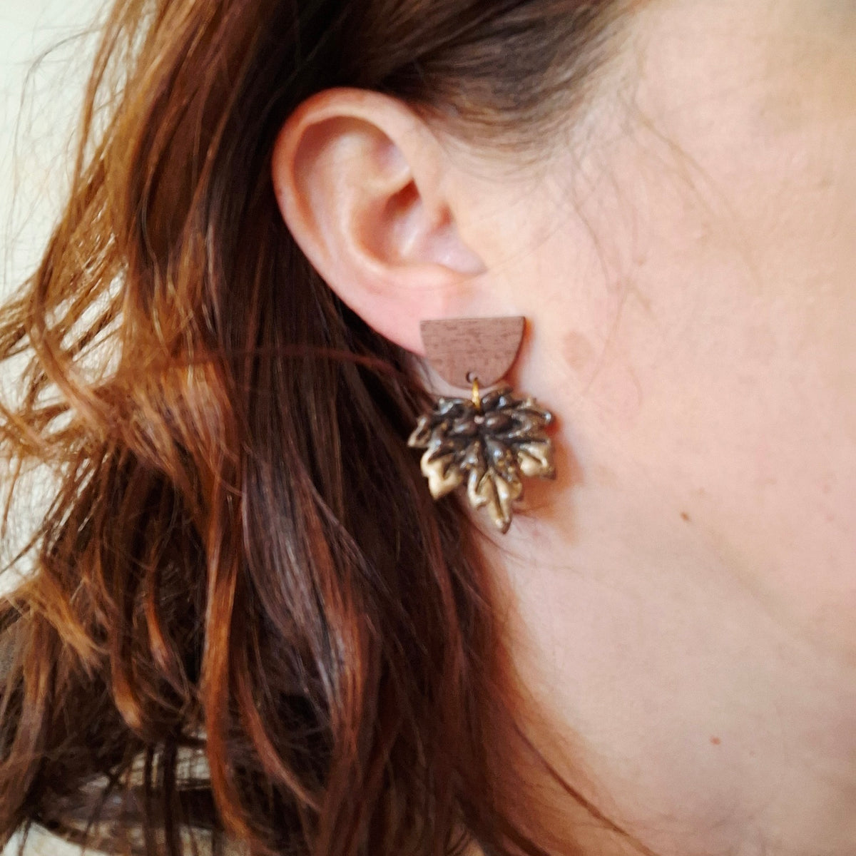 Boucles d'oreilles feuilles automnales